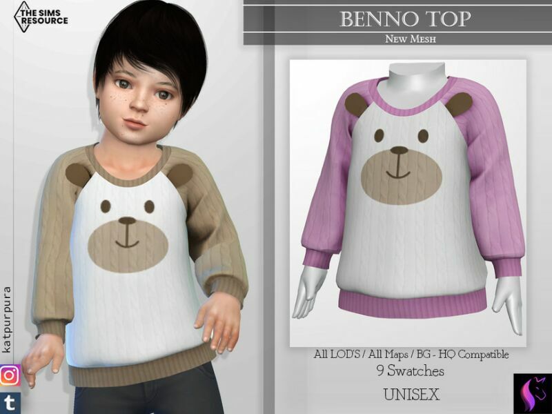 Benno TOP By Katpurpura Sims 4 CC