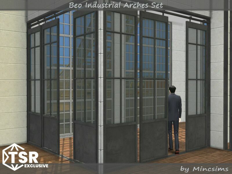 BEO Industrial Arches SET Sims 4 CC