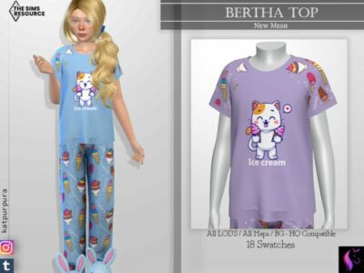 Bertha TOP By Katpurpura Sims 4 CC