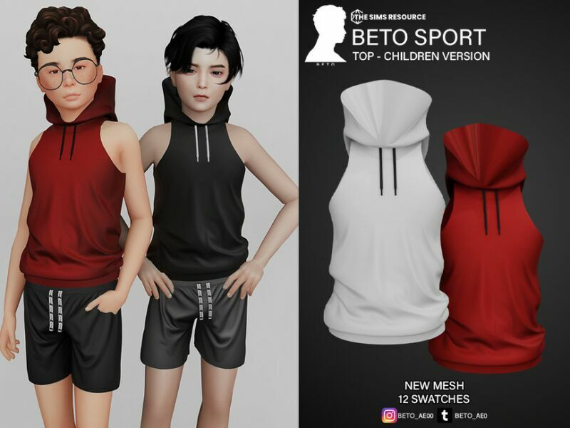 Beto Sport (TOP Children Version) Sims 4 CC