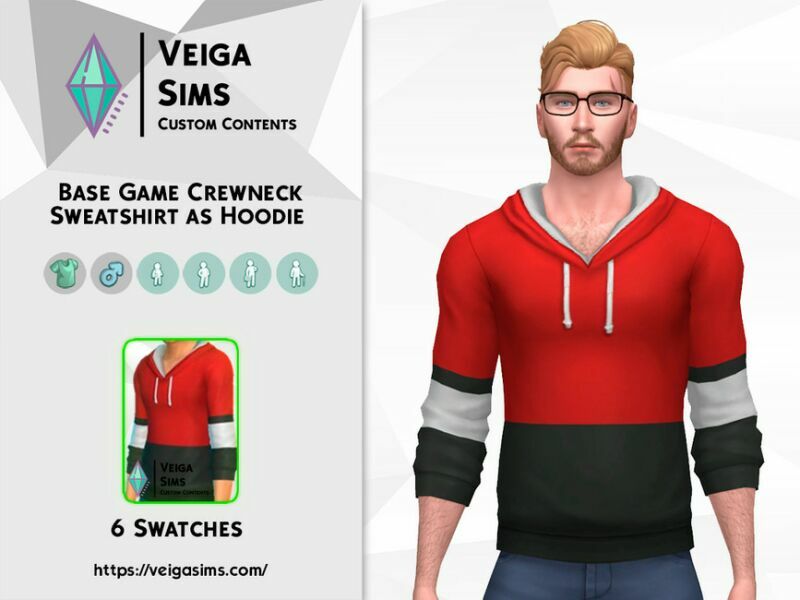 sims 4 cc bg crewneck sweatshirt as hoodie 2