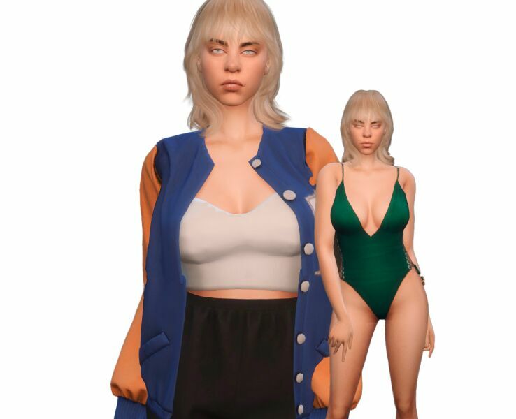 sims 4 cc billie eilish sims by monosims 2