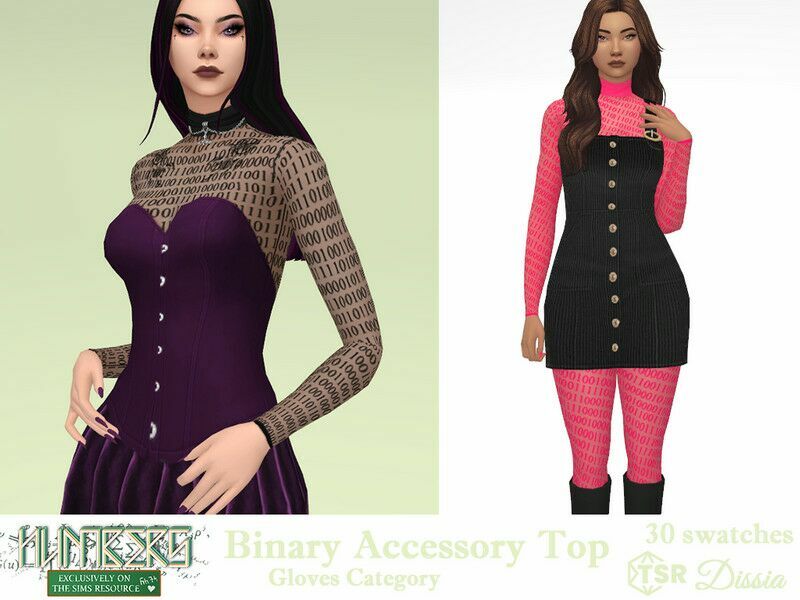 Binary Accessory TOP Sims 4 CC