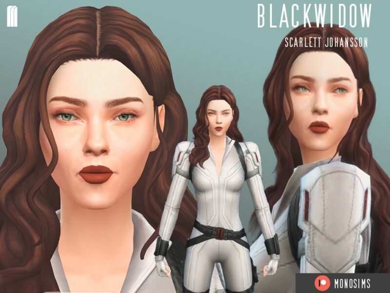 sims 4 cc blackwidow scarlett johansson by monosims 2