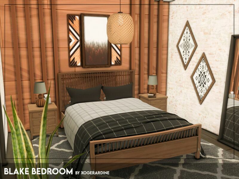 Blake Bedroom (TSR Only CC) By Xogerardine Sims 4 CC