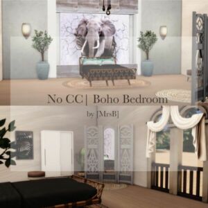 Boho Bedroom |CC Free By Mrsbarbiex3 Sims 4 CC