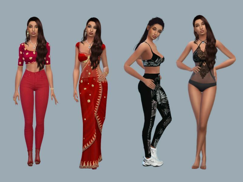 sims 4 cc bollywood star nora fatehi request by starafanka 2