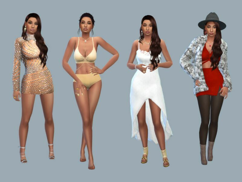 sims 4 cc bollywood star nora fatehi request by starafanka 3