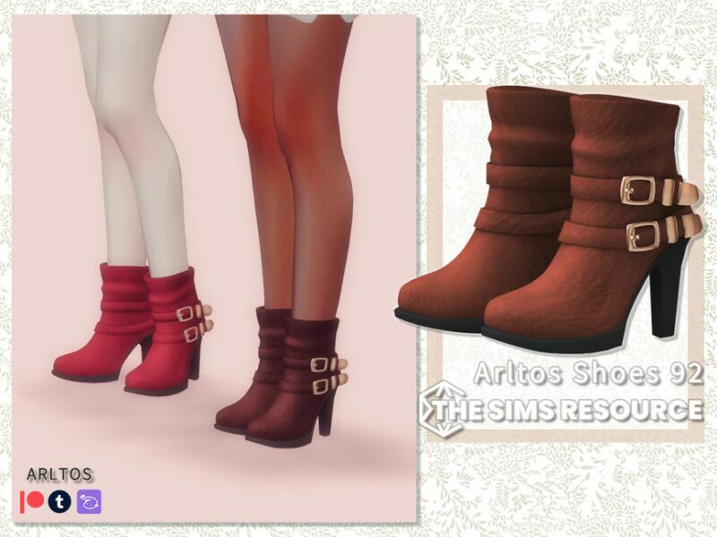 Boots With Belts / 92 By Arltos Sims 4 CC