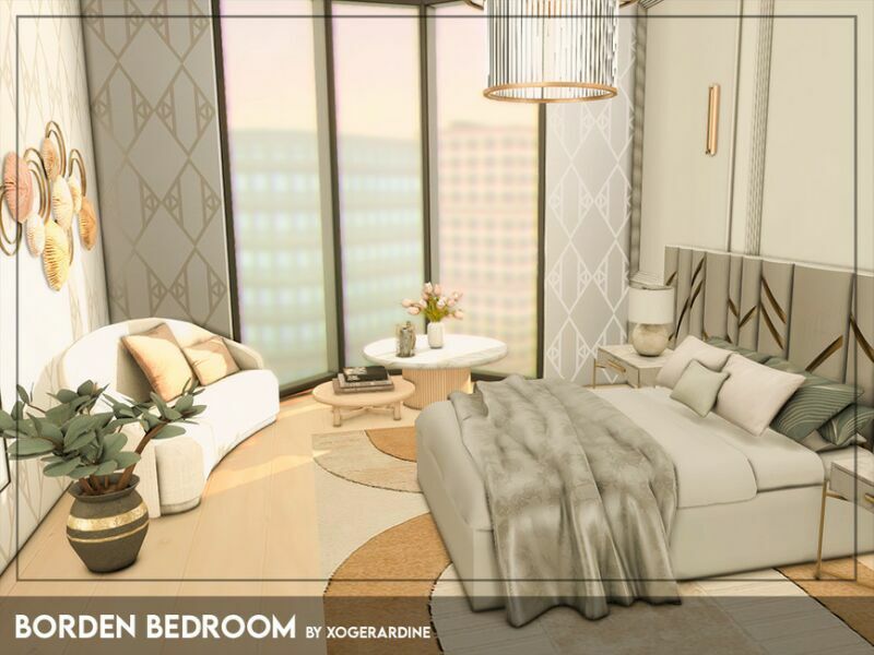 Borden Bedroom (TSR Only CC) By Xogerardine Sims 4 CC