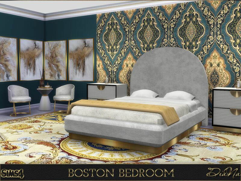 sims 4 cc boston bedroom by dianasims 6