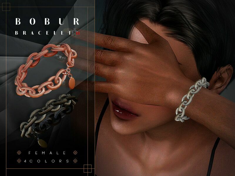 Bracelet With Fluted Chains / Accessories Sims 4 CC