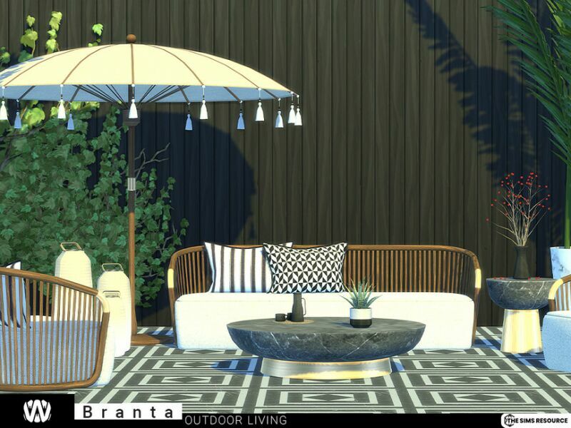 Branta Outdoor Living By Wondymoon Sims 4 CC