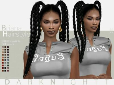 Briana Hairstyle By Darknightt Sims 4 CC