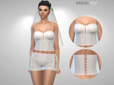 Bridal TOP By Puresim Sims 4 CC