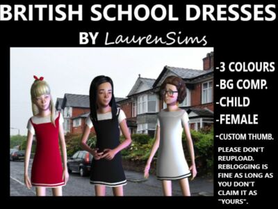 British School Dresses For Children By Laurensims Sims 4 CC