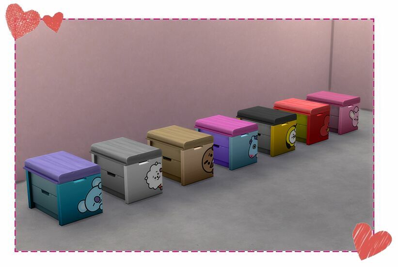 BT21 TOY BOX By Lilmeowmeow Sims 4 CC