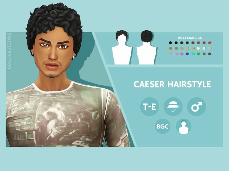 Caeser Hairstyle By Simcelebrity00 Sims 4 CC