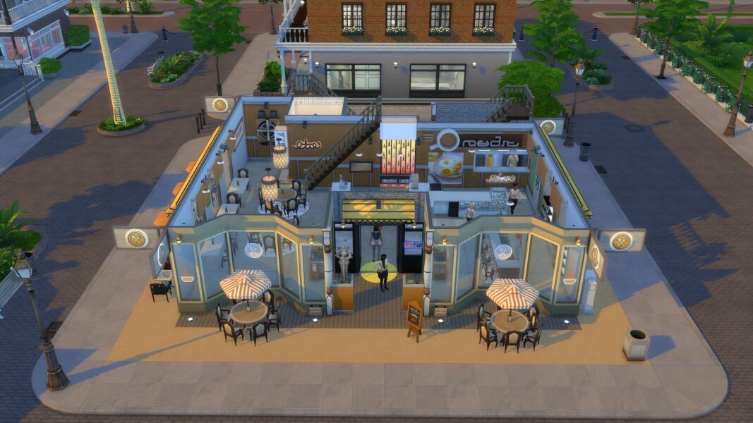 sims 4 cc cafe la creme v2 restaurant by vtk 5