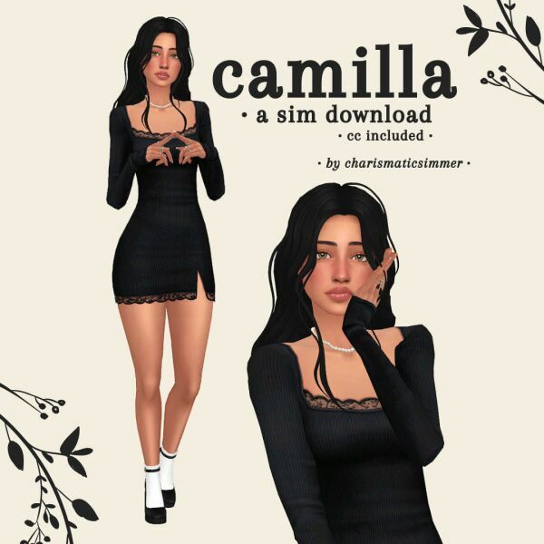 Camilla [SIM Download, CC Included] By Charismaticsimmer Sims 4 CC