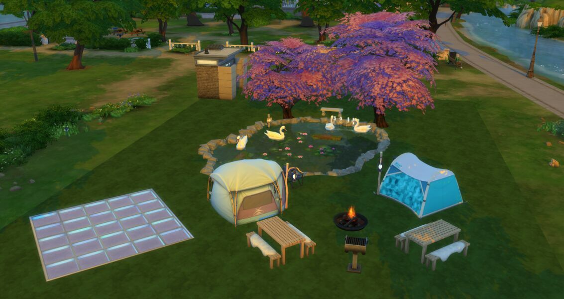 Campsite With A Pond By Simsloverin95 Sims 4 CC