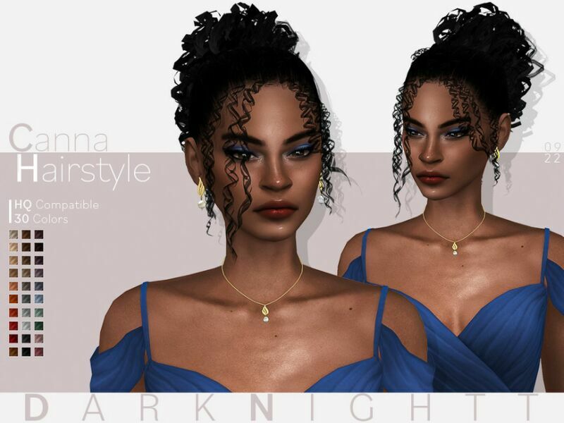 Canna Hairstyle By Darknightt Sims 4 CC