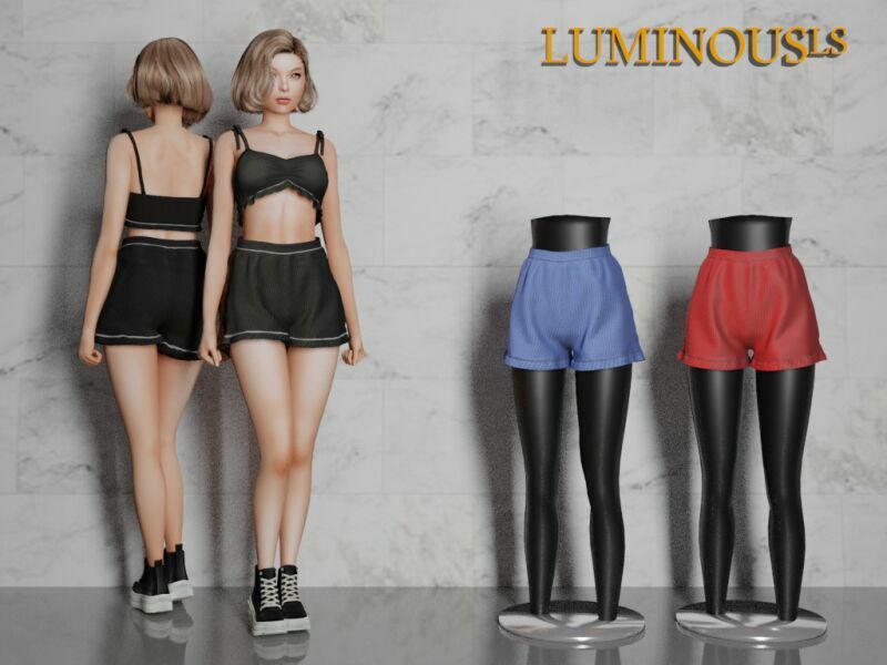 Carina SET -Shorts- By Luminousls Sims 4 CC