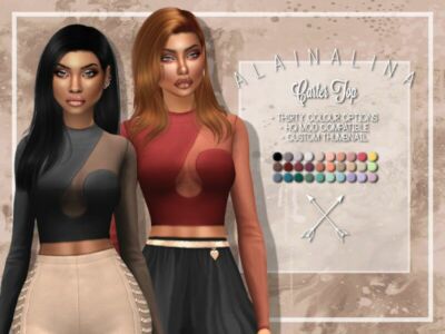 Carter TOP By Alainalina Sims 4 CC