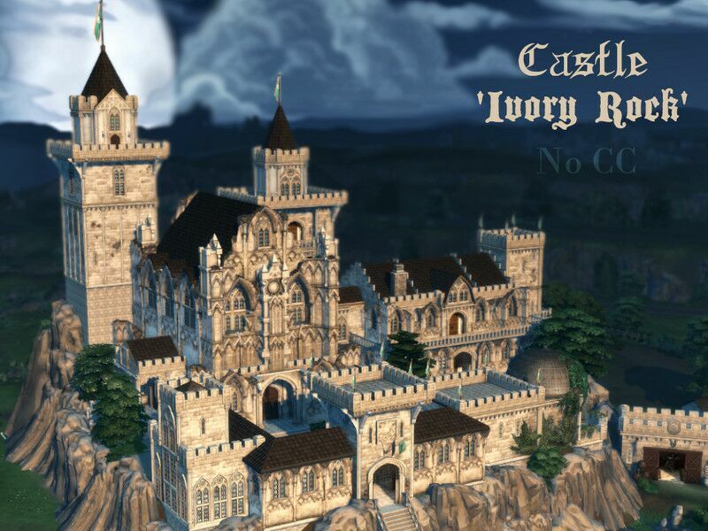 Castle ‘Ivory Rock’ Sims 4 CC