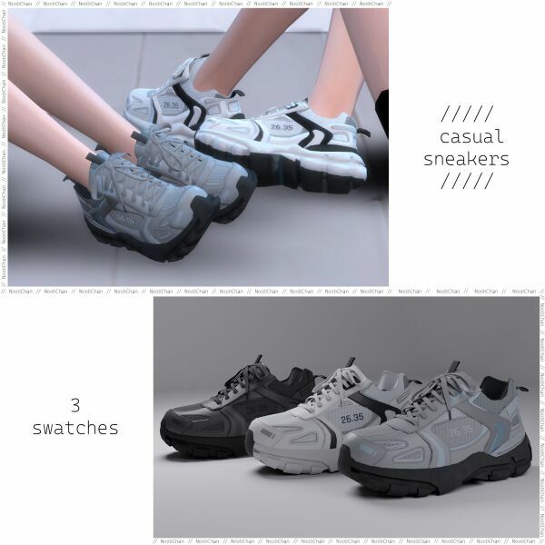 Casual Sneakers By Noobchan Sims 4 CC