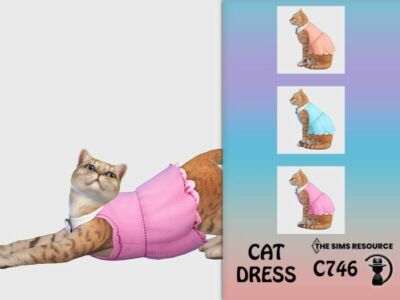 CAT Dress C746 By Turksimmer Sims 4 CC