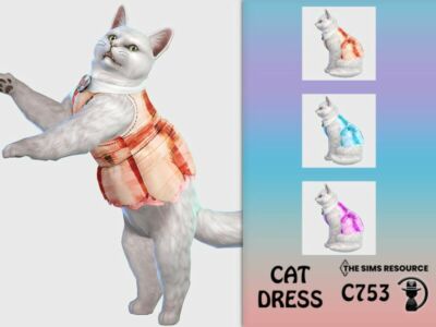 CAT Dress C753 By Turksimmer Sims 4 CC