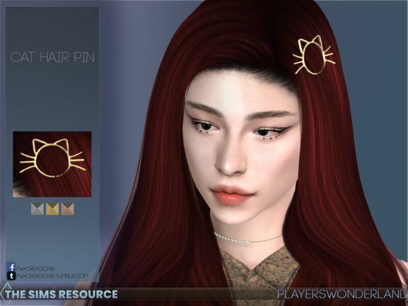 CAT Hairpin By Playerswonderland Sims 4 CC