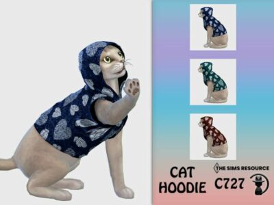 CAT Hoodie C727 By Turksimmer Sims 4 CC