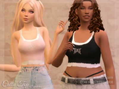 Cattie TOP By Dissia Sims 4 CC