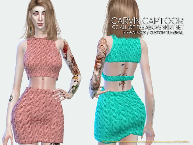 Cc.all Of The Above Skirt SET Sims 4 CC