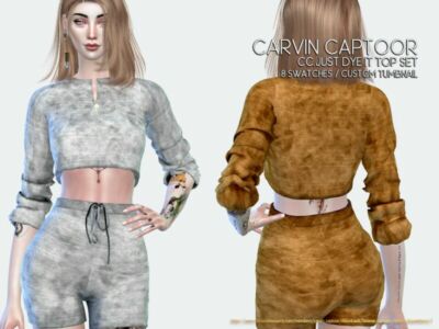 Cc.just DYE IT TOP SET Sims 4 CC