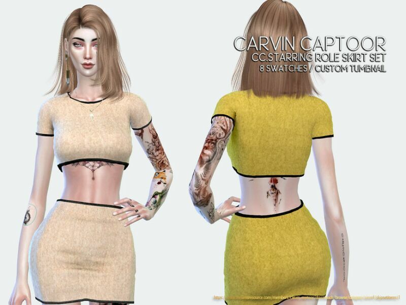 Cc.starring Role Mini Skirt S Sims 4 CC