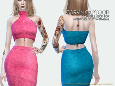 Cc.turtle Neck TOP Sims 4 CC