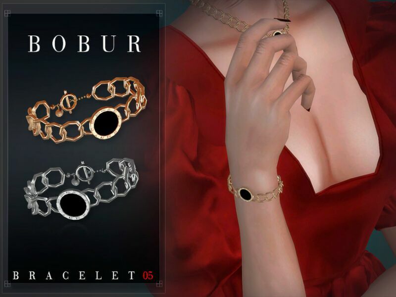 Chain Bracelet By Bobur3 Sims 4 CC