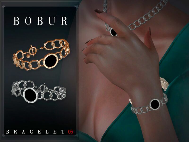 sims 4 cc chain bracelet by bobur3 2