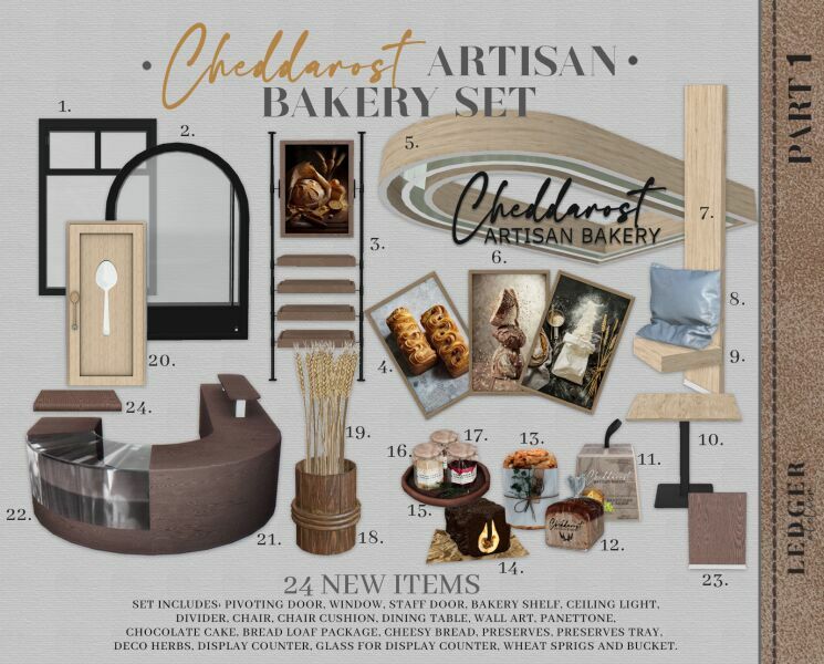 Cheddarost Bakery Part 1 Sims 4 CC Download