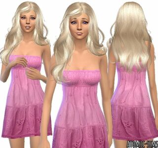 Chicchica Pink Dress Conversion By Atomic-Sims Sims 4 CC