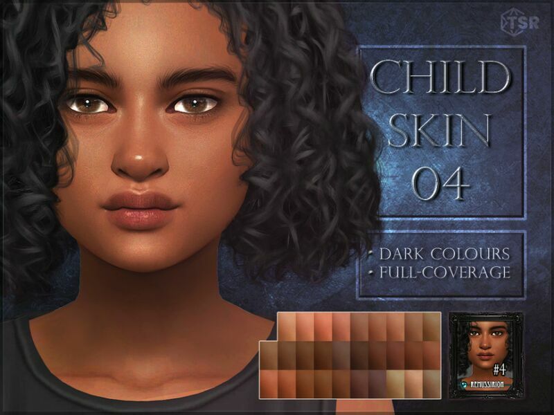 Child Skin 04 – Medium And Dark Colours By Remussirion Sims 4 CC