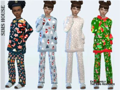 Children’S Christmas Pajamas Bottom Sims 4 CC