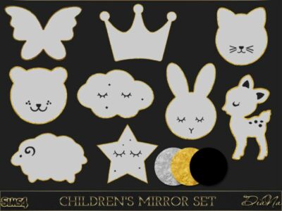 Children’S Mirror SET By Dianasims Sims 4 CC