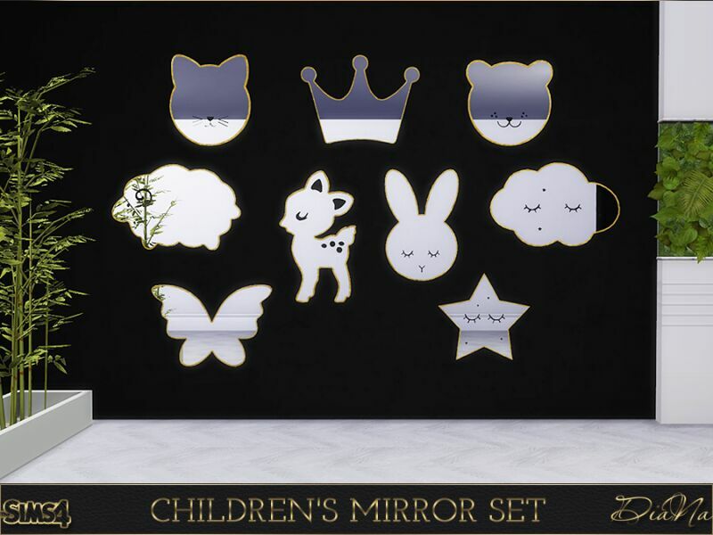 sims 4 cc childrens mirror set by dianasims 2