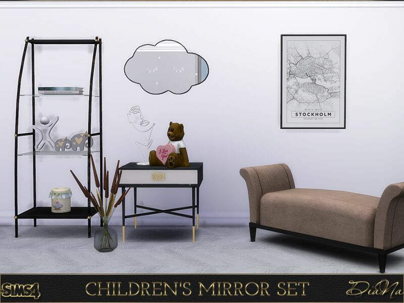 sims 4 cc childrens mirror set by dianasims 6