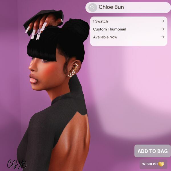 Chloe BUN Sims 4 CC