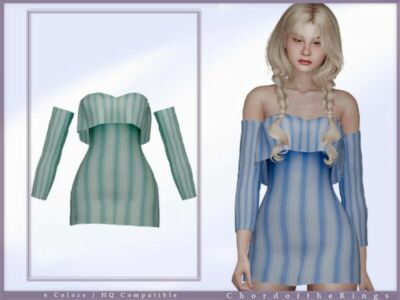 Chordoftherings Dress NO.116 By Chordoftherings Sims 4 CC